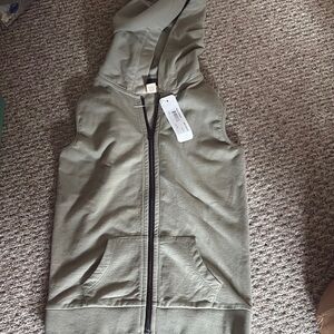 Peek Sage Green Hoodie Vest